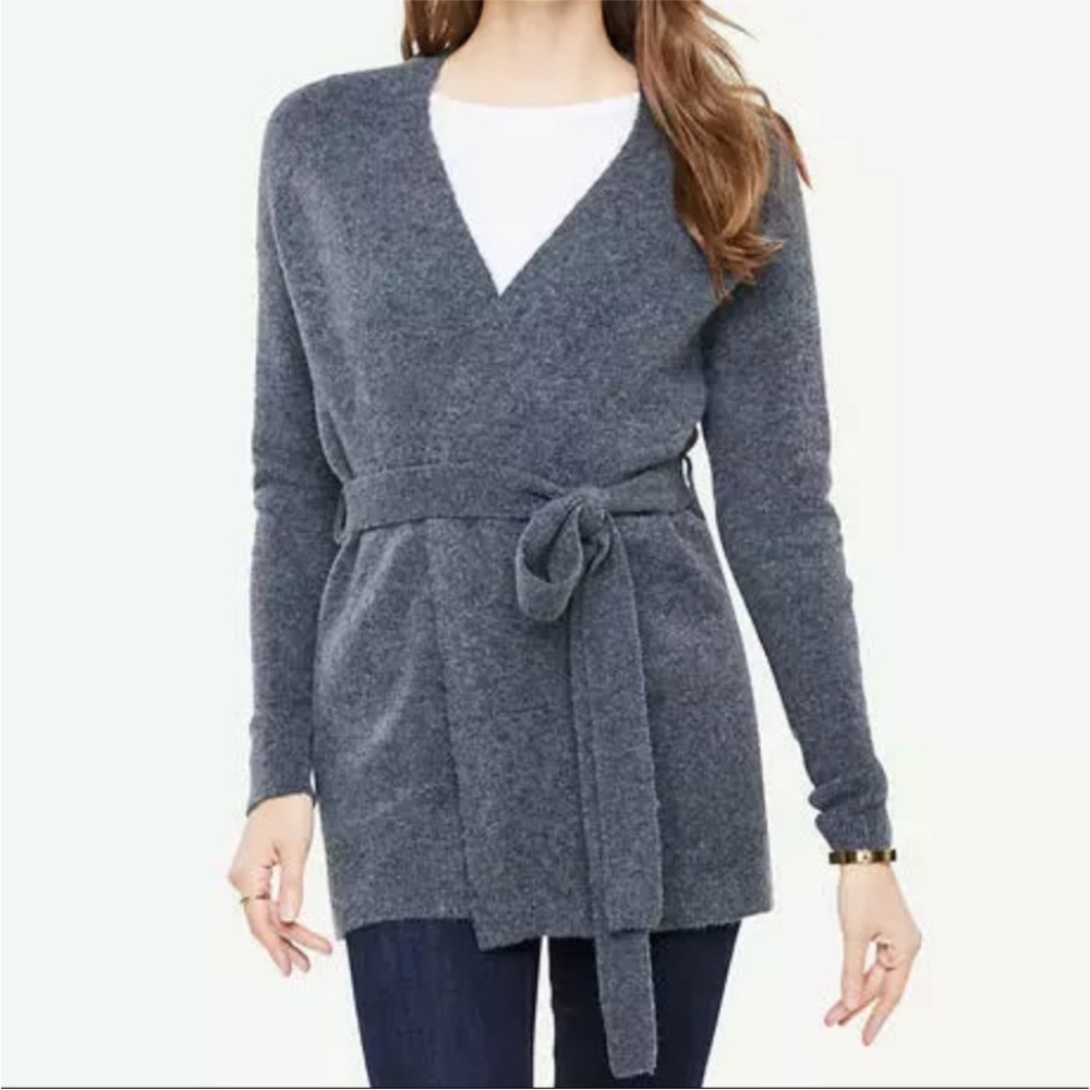 Ann Taylor Belted Wrap Tie Cardigan XXL - Picture 1 of 11